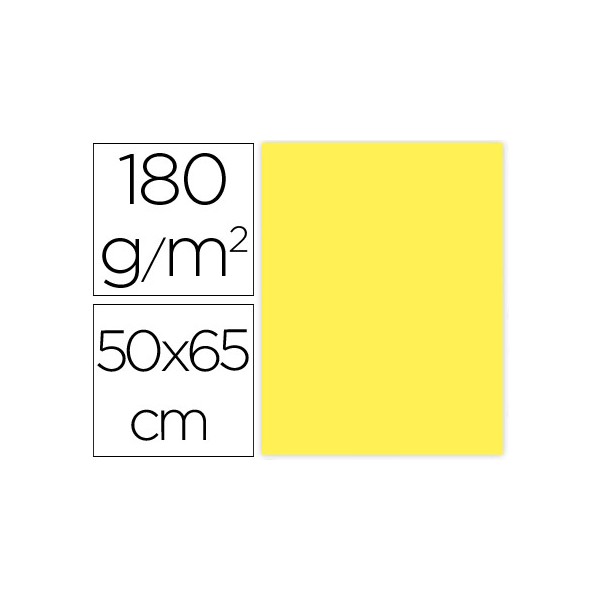 Cartulina liderpapel 50x65 cm 180g/m2 amarillo paquete de 25. Cartulina liderpapel 50x65 cm 180g/m2 amarillo paquete de 25.