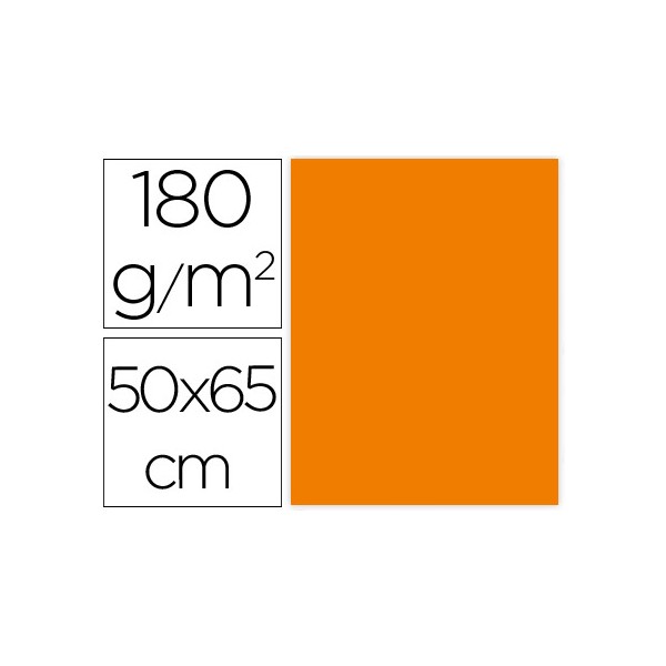 Cartulina liderpapel 50x65 cm 180g/m2 naranja fuerte paquete de 25. Cartulina liderpapel 50x65 cm 180g/m2 naranja fuerte paquete de 25.