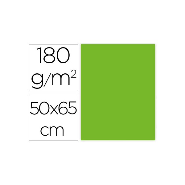 Cartulina liderpapel 50x65 cm 180g/m2 verde paquete de 25. Cartulina liderpapel 50x65 cm 180g/m2 verde paquete de 25.