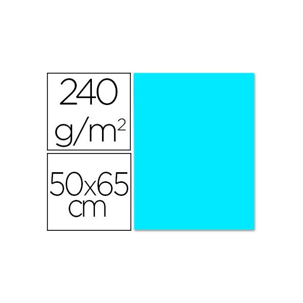 Cartulina liderpapel 50x65 cm 240g/m2 celeste paquete de 25 unidades. Cartulina liderpapel 50x65 cm 240g/m2 celeste paquete de 25 unidades.