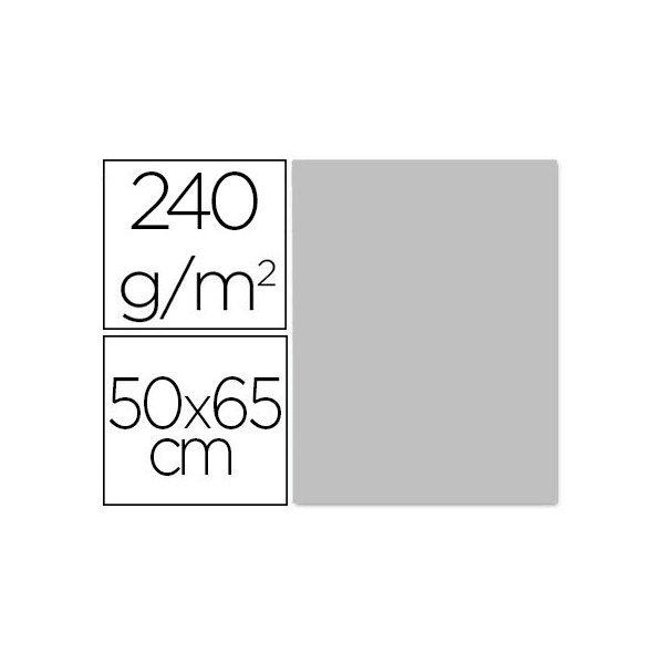 Cartulina liderpapel 50x65 cm 240g/m2 gris paquete de 25 unidades. Cartulina liderpapel 50x65 cm 240g/m2 gris paquete de 25 unidades.