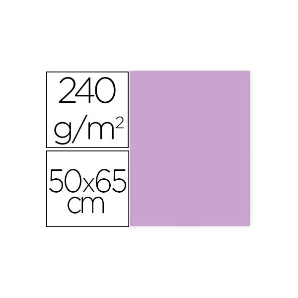 Cartulina liderpapel 50x65 cm 240g/m2 lila paquete de 25 unidades. Cartulina liderpapel 50x65 cm 240g/m2 lila paquete de 25 unidades.