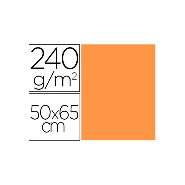 Cartulina liderpapel 50x65 cm 240g/m2 nectarina paquete de 25 unidades. Cartulina liderpapel 50x65 cm 240g/m2 nectarina paquete de 25 unidades.