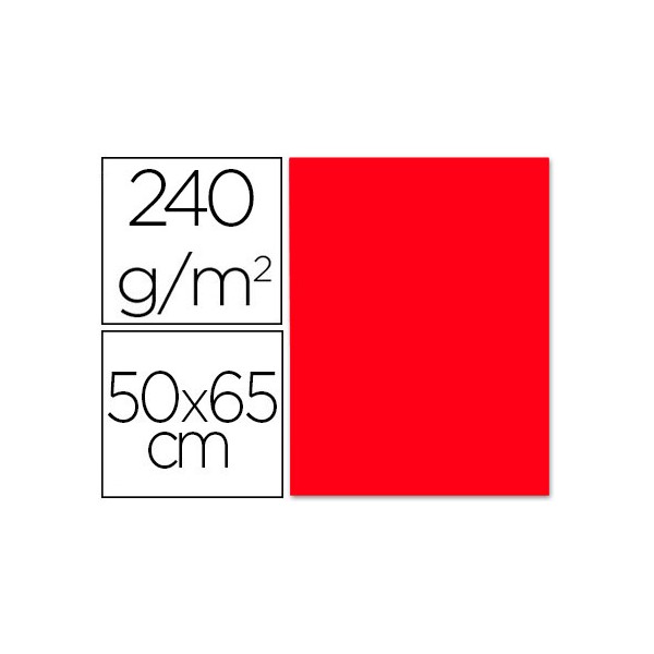 Cartulina liderpapel 50x65 cm 240g/m2 rojo navidad paquete de 25 unidades. Cartulina liderpapel 50x65 cm 240g/m2 rojo navidad paquete de 25 unidades.