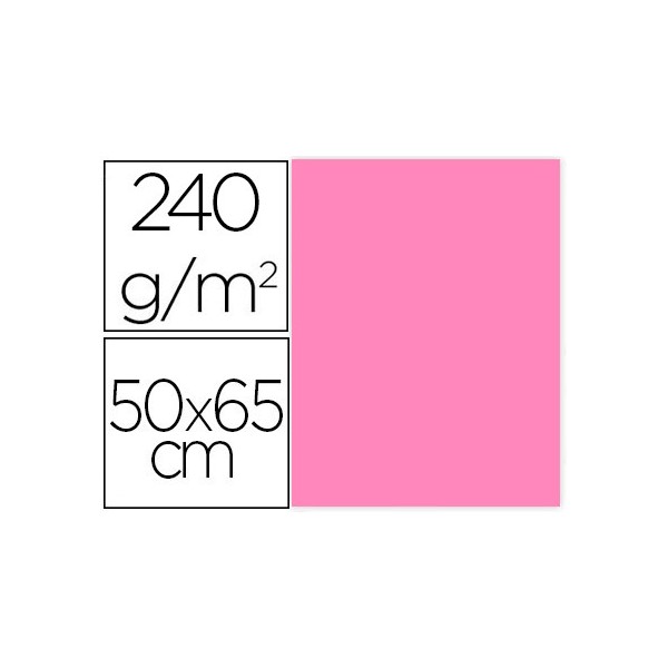 Cartulina liderpapel 50x65 cm 240g/m2 rosa paquete de 25 unidades. Cartulina liderpapel 50x65 cm 240g/m2 rosa paquete de 25 unidades.