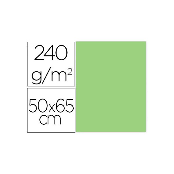 Cartulina liderpapel 50x65 cm 240g/m2 verde hierba paquete de 25 unidades. Cartulina liderpapel 50x65 cm 240g/m2 verde hierba paquete de 25 unidades.