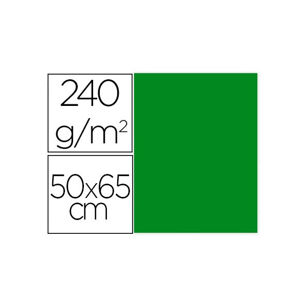 Cartulina liderpapel 50x65 cm 240g/m2 verde navidad paquete de 25 unidades. Cartulina liderpapel 50x65 cm 240g/m2 verde navidad paquete de 25 unidades.