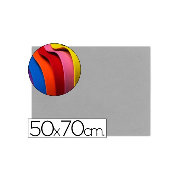 Goma eva liderpapel 50x70cm 60g/m2 espesor 1.5mm gris. Goma eva liderpapel 50x70cm 60g/m2 espesor 1.5mm gris.