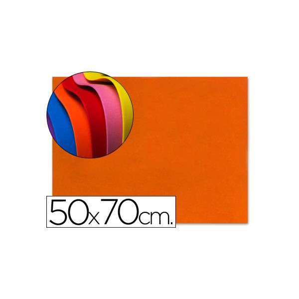 Goma eva liderpapel 50x70cm 60g/m2 espesor 1.5mm naranja. Goma eva liderpapel 50x70cm 60g/m2 espesor 1.5mm naranja.