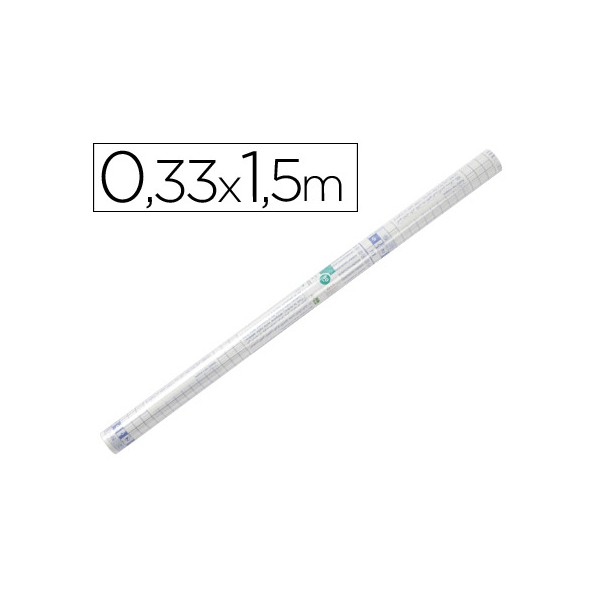 Rollo plastico adhesivo liderpapel 0.33x1.50 50 mc -forralibros removible. Rollo plastico adhesivo liderpapel 0.33x1.50 50 mc -forralibros removible.