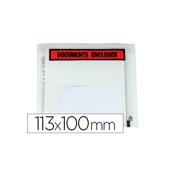Sobre autoadhesivo q-connect portadocumentos multilingue 113x100 mm sin ventana -paquete de 100 unidades. Sobre autoadhesivo q-connect portadocumentos multilingue 113x100 mm sin ventana -paquete de 100 unidades.