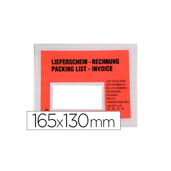 Sobre autoadhesivo q-connect portadocumentos multilingue 165x130 mm ventana izquierda -paquete de 100 unidades-. Sobre autoadhesivo q-connect portadocumentos multilingue 165x130 mm ventana izquierda -paquete de 100 unidades-.