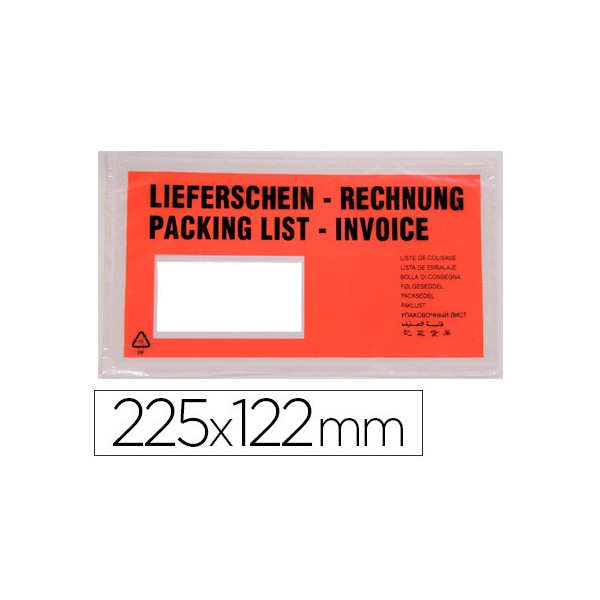 Sobre autoadhesivo q-connect portadocumentos multilingue 225x122 mm ventana izquierda -paquete de 100 unidades-. Sobre autoadhesivo q-connect portadocumentos multilingue 225x122 mm ventana izquierda -paquete de 100 unidades-.