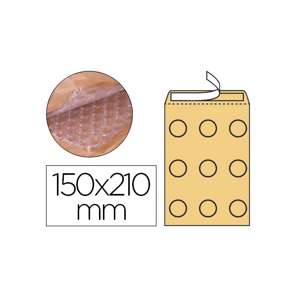 Sobre burbujas crema q-connect c/0 150 x 210 mm caja de 100. Sobre burbujas crema q-connect c/0 150 x 210 mm caja de 100.