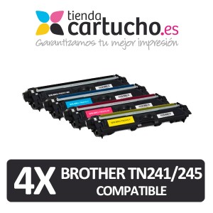 PACK 4 TONER COMPATIBLES BROTHER TN 241 / TN 245  (ELIJA COLORES) PARA LA IMPRESORA Toner imprimante Brother MFC-9142CDN