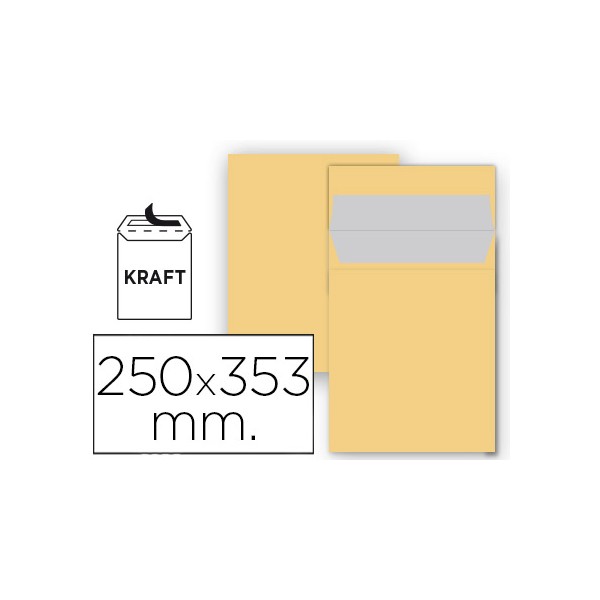 Sobre liderpapel bolsa n 11 kraft folio prolongado 250x353 mm tira de silicona paquete de 25 unidades. Sobre liderpapel bolsa n 11 kraft folio prolongado 250x353 mm tira de silicona paquete de 25 unidades.