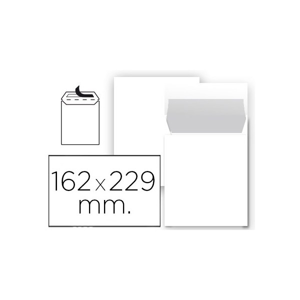 Sobre liderpapel bolsa n 16 blanco c5 162x229 mm tira de silicona paquete de 25 unidades. Sobre liderpapel bolsa n 16 blanco c5 162x229 mm tira de silicona paquete de 25 unidades.