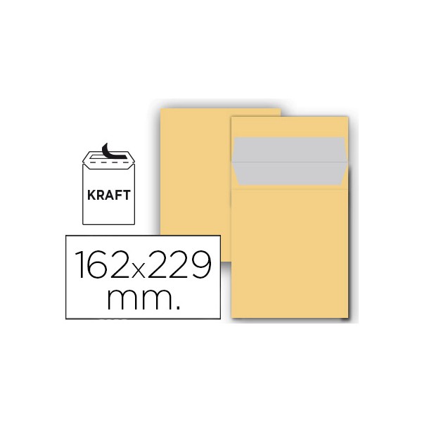 Sobre liderpapel bolsa n 5 kraft din c5 162x229 mm tira de silicona paquete de 25 unidades. Sobre liderpapel bolsa n 5 kraft din c5 162x229 mm tira de silicona paquete de 25 unidades.