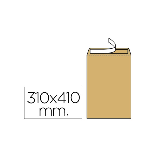 Sobre liderpapel bolsa n.13 kraft 310x410 mm tira de silicona caja de 100 unidades. Sobre liderpapel bolsa n.13 kraft 310x410 mm tira de silicona caja de 100 unidades.