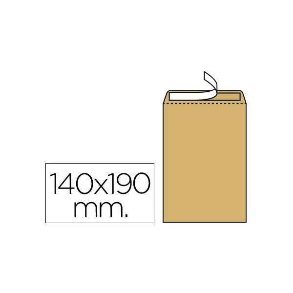 Sobre liderpapel bolsa n.4 kraft salarios 140x190 mm tira de silicona caja de 500 unidades. Sobre liderpapel bolsa n.4 kraft salarios 140x190 mm tira de silicona caja de 500 unidades.