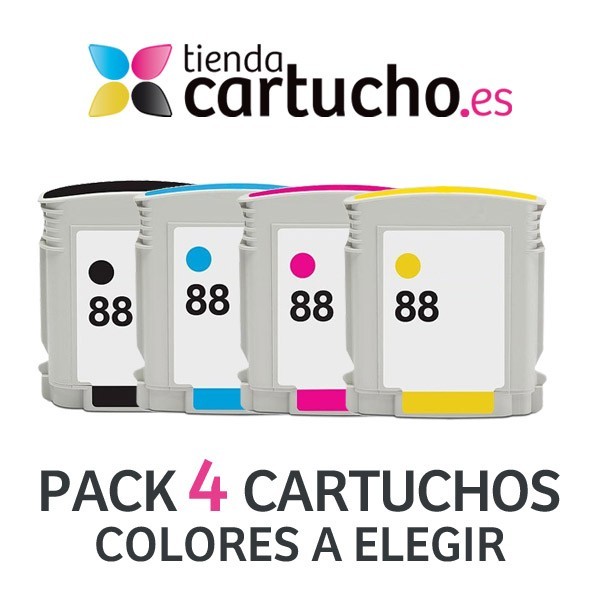 PACK 4 CARTOUCHES D'ENCRE HP 88XL REMANUFACTURÉS PREMIUM PACK 4 CARTOUCHES D'ENCRE HP 88XL REMANUFACTURÉS PREMIUM