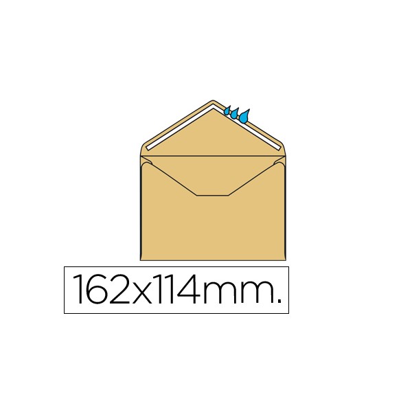 Sobre liderpapel n.23 crema c6 114x162 mm engomado solapa de pico caja de 500 unidades. Sobre liderpapel n.23 crema c6 114x162 mm engomado solapa de pico caja de 500 unidades.