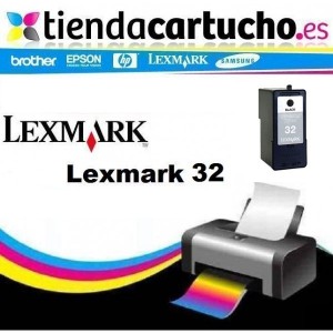 LEXMARK Nº 32 (27ml.) CARTUCHO COMPATIBLE (SUSTITUYE CARTUCHO ORIGINAL REF. 0080D2956) PERTENENCIENTE A LA REFERENCIA Cartouches Lexmark Nº 32 / Nº 33