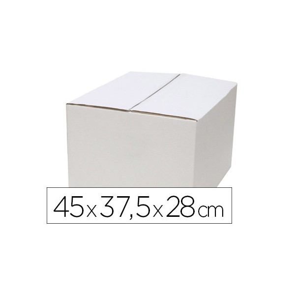 Caja para embalar q-connect blanca regulable en altura doble canal 450x280 mm. Caja para embalar q-connect blanca regulable en altura doble canal 450x280 mm.