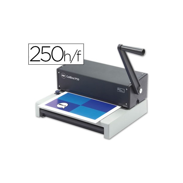 Encuadernadora para espiral metalico gbc coilbind p59 perfora 15 hojas tamaño a4/ folio encuaderna hasta 250h. Encuadernadora para espiral metalico gbc coilbind p59 perfora 15 hojas tamaño a4/ folio encuaderna hasta 250h.