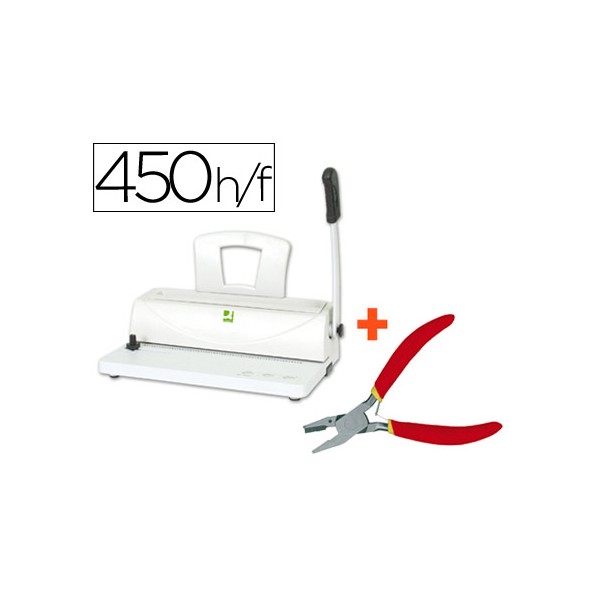 Encuadernadora para espiral q-connect perfora 10 hojas tamaño a4 encuaderna hasta 450 hojas paso 5:1 2017. Encuadernadora para espiral q-connect perfora 10 hojas tamaño a4 encuaderna hasta 450 hojas paso 5:1 2017.
