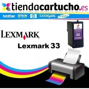 LEXMARK Nº 33 (20ml.) CARTUCHO COMPATIBLE (SUSTITUYE CARTUCHO ORIGINAL REF. 018CX033E) PERTENENCIENTE A LA REFERENCIA Cartouches Lexmark Nº 33