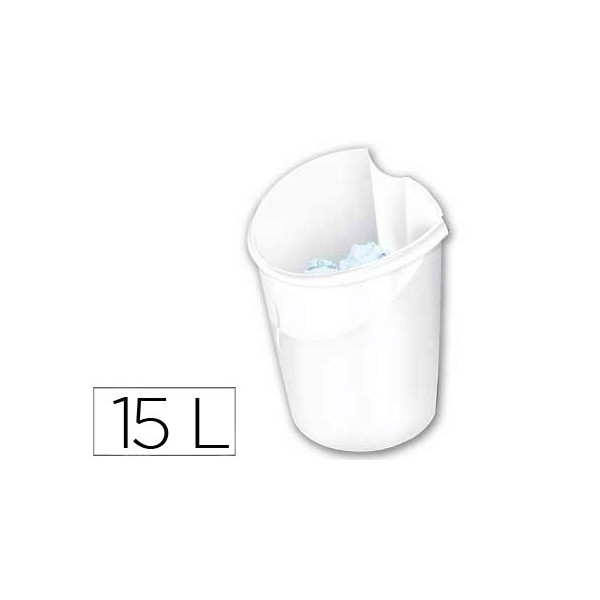 Papelera plastico cep ellypse blanca 318x278x380 mm. Papelera plastico cep ellypse blanca 318x278x380 mm.