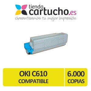 Toner AMARILLO OKI C610 compatible PARA LA IMPRESORA Toner OKI C610dn