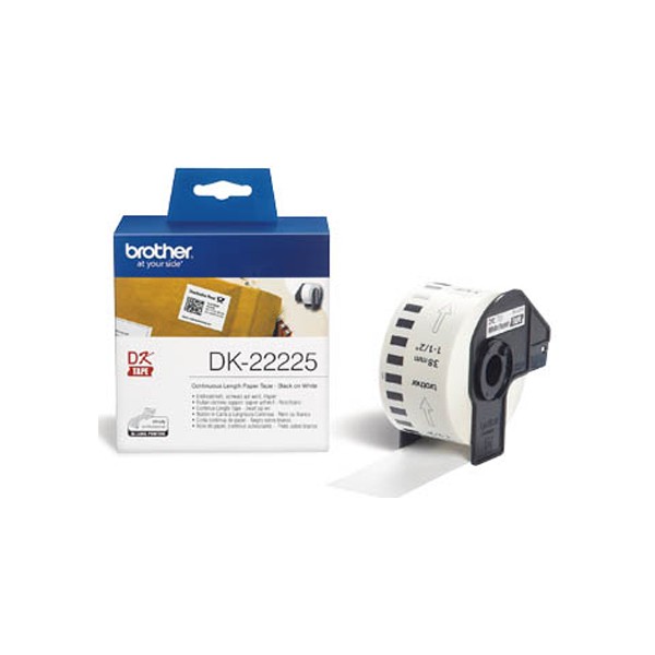 Cinta de papel continuo brother dk-22225 para impresoras brother ql -38mmx30,48mts-. Cinta de papel continuo brother dk-22225 para impresoras brother ql -38mmx30,48mts-.
