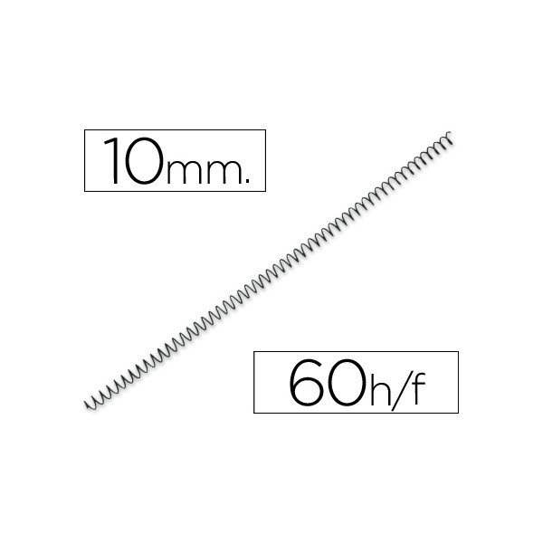 Espiral metalico q-connect 56 4:1 10mm 1mm caja de 200 unidades. Espiral metalico q-connect 56 4:1 10mm 1mm caja de 200 unidades.