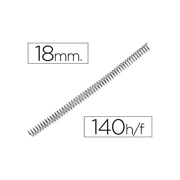 Espiral metalico q-connect 56 4:1 18mm 1,2mm caja de 100 unidades. Espiral metalico q-connect 56 4:1 18mm 1,2mm caja de 100 unidades.