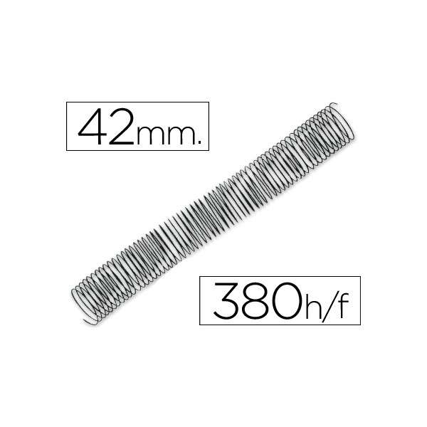 Espiral metalico q-connect 64 5:1 42mm 1,2mm caja de 25 unidades. Espiral metalico q-connect 64 5:1 42mm 1,2mm caja de 25 unidades.