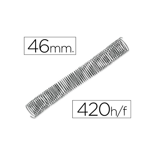 Espiral metalico q-connect 64 5:1 46mm 1,2mm caja de 25 unidades. Espiral metalico q-connect 64 5:1 46mm 1,2mm caja de 25 unidades.