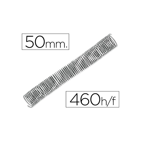 Espiral metalico q-connect 64 5:1 50mm 1,2mm caja de 25 unidades. Espiral metalico q-connect 64 5:1 50mm 1,2mm caja de 25 unidades.
