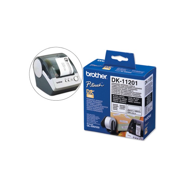 Etiqueta adhesiva brother dk11201 -tamaño 29x90 mm para impresoras de etiquetas ql -400 etiquetas-. Etiqueta adhesiva brother dk11201 -tamaño 29x90 mm para impresoras de etiquetas ql -400 etiquetas-.