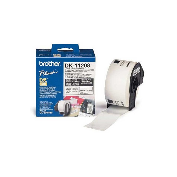 Etiqueta adhesiva brother dk11208 -tamaño 38x90 mm para impresoras de etiquetas ql -400 etiquetas-. Etiqueta adhesiva brother dk11208 -tamaño 38x90 mm para impresoras de etiquetas ql -400 etiquetas-.