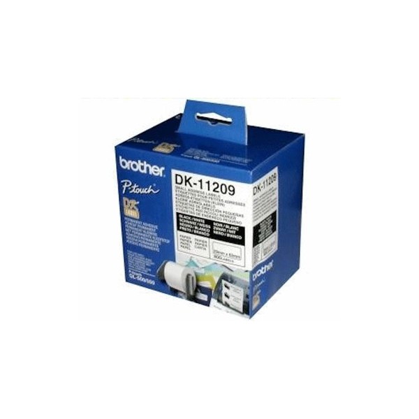 Etiqueta adhesiva brother dk11209 -tamaño 62x29 mm para impresoras de etiquetas solo 1050/n/1060n -800 etiq.-. Etiqueta adhesiva brother dk11209 -tamaño 62x29 mm para impresoras de etiquetas solo 1050/n/1060n -800 etiq.-.