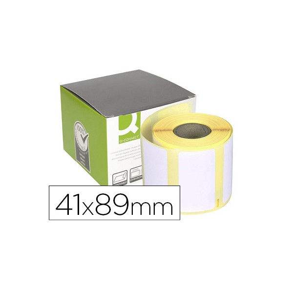 Etiqueta adhesiva removible q-connect kf18535 compatible dymo 11356 tamaño 41x89 mm caja con 300 etiquetas. Etiqueta adhesiva removible q-connect kf18535 compatible dymo 11356 tamaño 41x89 mm caja con 300 etiquetas.