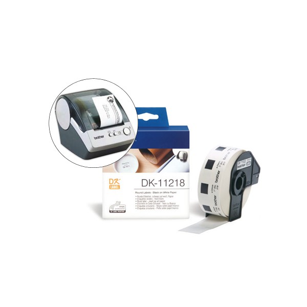 Etiqueta brother dk11218 para impresoras ql-circulares 24 mm -1000 etiquetas-. Etiqueta brother dk11218 para impresoras ql-circulares 24 mm -1000 etiquetas-.