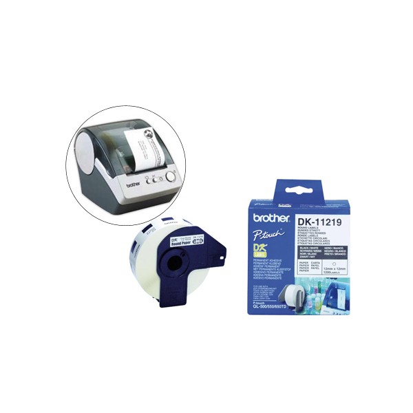 Etiqueta brother dk11219 para impresoras de etiquetas ql-circulares 12 mm 800 etiquetas-. Etiqueta brother dk11219 para impresoras de etiquetas ql-circulares 12 mm 800 etiquetas-.