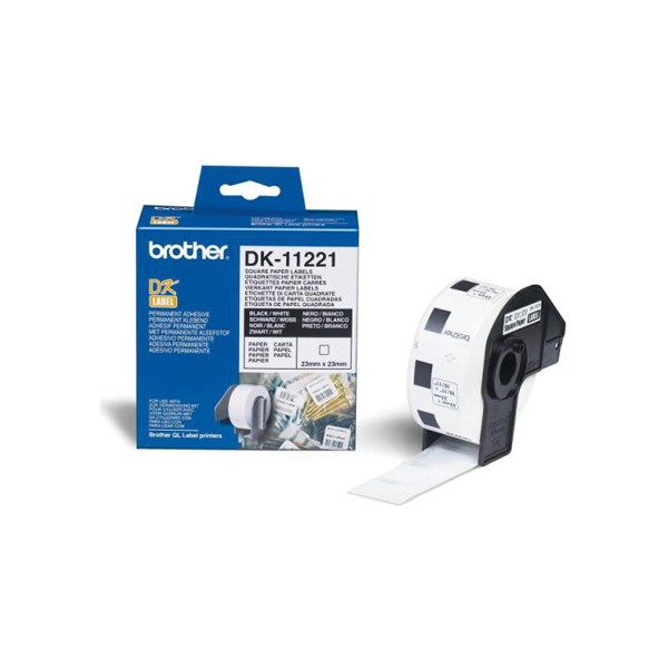 Etiqueta brother dk-11221 23x23 mm 1000 etq para impresoras ql. Etiqueta brother dk-11221 23x23 mm 1000 etq para impresoras ql.