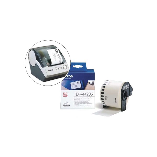 Etiqueta brother dk44205 cinta papel continuo adhesiva removible blanca 62x30,48 mt. Etiqueta brother dk44205 cinta papel continuo adhesiva removible blanca 62x30,48 mt.