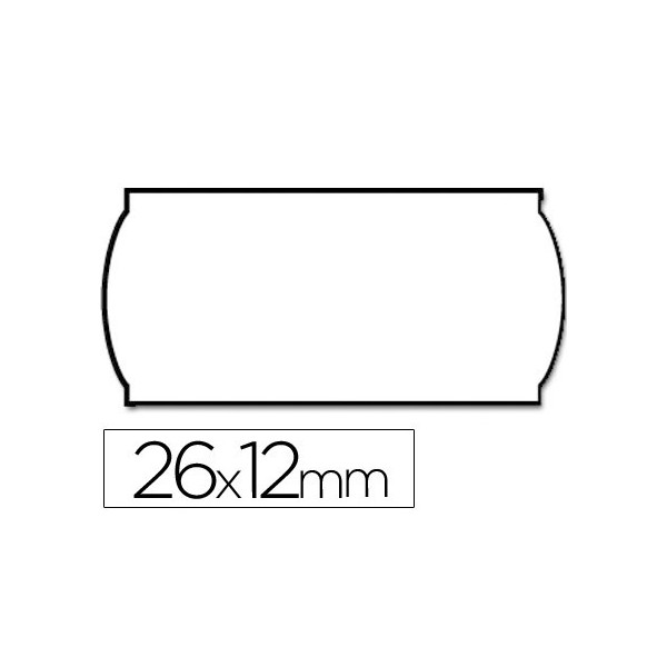 Etiquetas meto onduladas 26 x 12 mm blanca adh. 2 rollo de 1500 etiquetas troqueladas (p+t) para etiquetadora tovel. Etiquetas meto onduladas 26 x 12 mm blanca adh. 2 rollo de 1500 etiquetas troqueladas (p+t) para etiquetadora tovel.