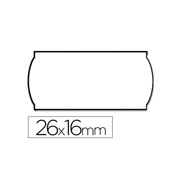 Etiquetas meto onduladas 26 x 16 mm blanca adh. 2 rollo de 1200 etiquetas troqueladas (p+t) para etiquetadora tovel. Etiquetas meto onduladas 26 x 16 mm blanca adh. 2 rollo de 1200 etiquetas troqueladas (p+t) para etiquetadora tovel.