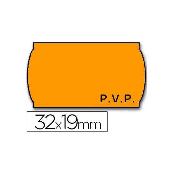 Etiquetas meto onduladas 32 x 19 mm pvp fn. Adh 2 -fluor naranja -rollo 1000 etiquetas. Etiquetas meto onduladas 32 x 19 mm pvp fn. Adh 2 -fluor naranja -rollo 1000 etiquetas.